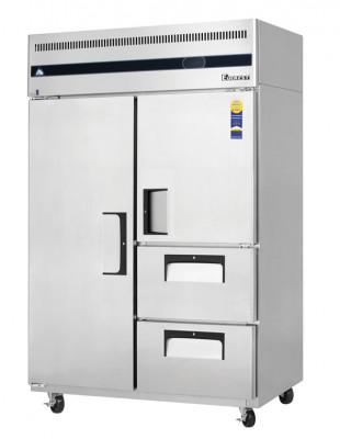 Everest ESR2D2 2 Section - 1 Full Dr (LFT), 1 Half Dr (RT; Top) & 2 Drawer (RT; Bottom) Refrigerator, 49 3/4in.