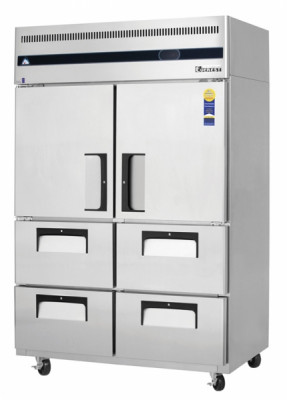 Everest ESR2D4 2 Section - 2 Half Dr (LFT & RT; Top) & 4 Drawer (LFT & RT; Bottom 2 each) Refrigerator, 49 3/4in