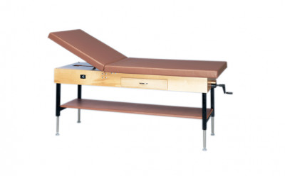 FEI 15-1200 Manual Hi-Lo Upholstered Treatment Table W/Shelf And Drawer, 30