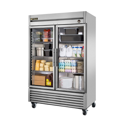 True GDM-49 Clear 2-Door Fridge (49Ft³)