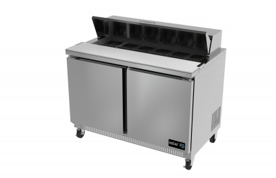 Fagor 48 Stainless Salad/Sandwich Prep Table-8 Pans, FST-48-8