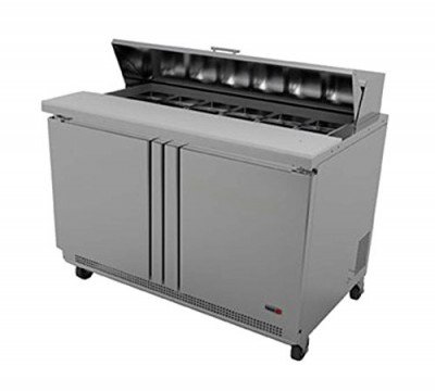 Fagor 60 Stainless Salad/Sandwich Prep Table-16 Pans, FST-60-16