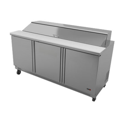 Fagor 72 Stainless Salad/Sandwich Prep Table-18 Pans, FST-72-18