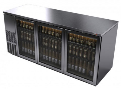 Fagor 79 SS w/glass door Back Bar Cooler- 1092 Cans, FBB-79GS