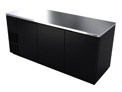 Fagor 95 Black-Finish Back Bar Cooler- 1302 Cans, FBB-95