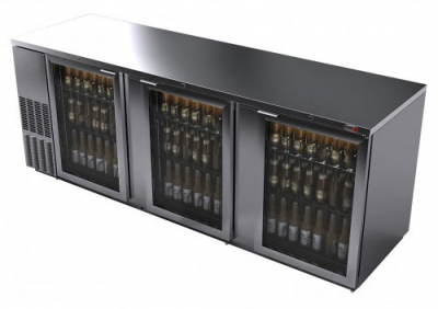 Fagor 95 SS w/glass door Back Bar Cooler- 1302 Cans, FBB-95GS