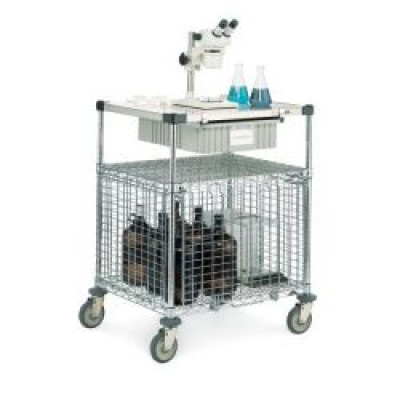 Metro Super Erecta Shelf Lab Security Cart