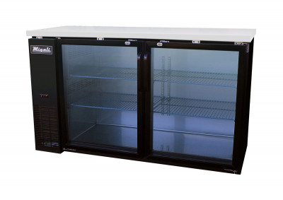Migali C-BB60G-HC Glass Door Back Bar Refrigerator (15.8 cu ft)
