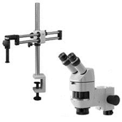 Motic K-700 Stereo Microscope on Clamping Ball Bearing Boom Stand