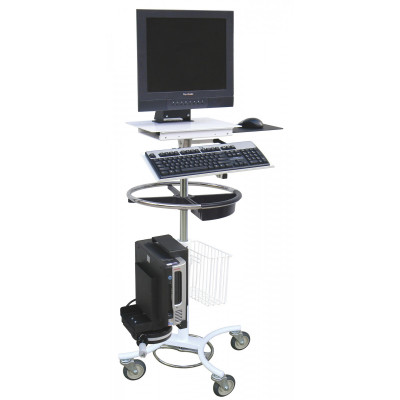Omnimed Omni Computer Security Stand W/ Optional Cord Wrap or Cord Reel (W/ Cord Reel)