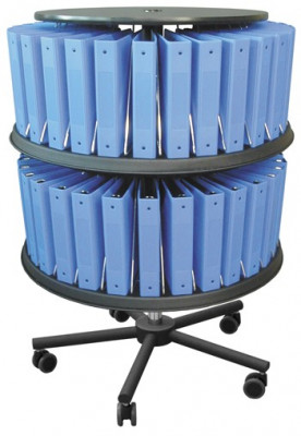 Omnimed Omnicart Chart Carousel - Floor Model (60 Cap Double Tier)
