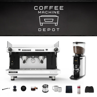 Sanremo Zoe 2 group Competition Commercial Espresso Machine & Anfim Luna Commercial Espresso Grinder Bundle
