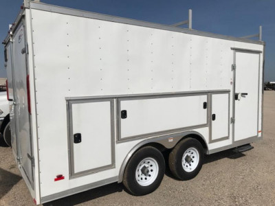 TOOL TRAILER RTB8 RTB 8.5 X 16 TA FLAT TOP TB ENCLOSED TRAILER BY RC