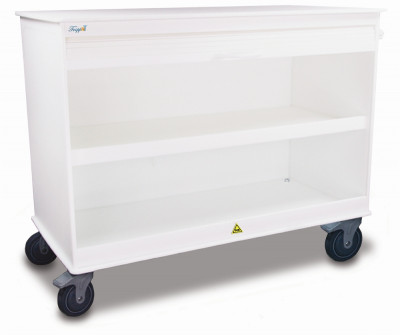 TrippNT MRI Cayman Lab Island Four-Foot Lab Cart, Polyethylene