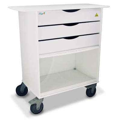 TrippNT MRI Extra Wide Lab Cart, Polyethylene