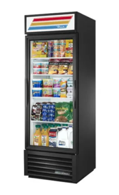 True GDM-23-HC-TSL01 - GDM-23-HC~TSL01 Glass Door Commercial Merchandiser, One Door, 23 Cu. Ft., Black, Left Hinge
