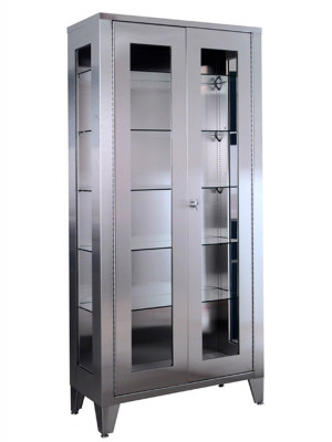 UMF MEDICAL SS7840 STAINLESS STEEL LARGE STORAGE & SUPPLY CABINET