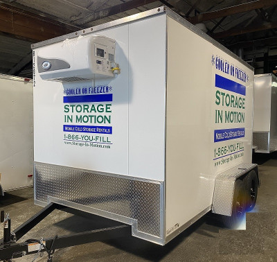 USED 7' x 12' Walk In Cold Storage Cooler or Freezer Trailer