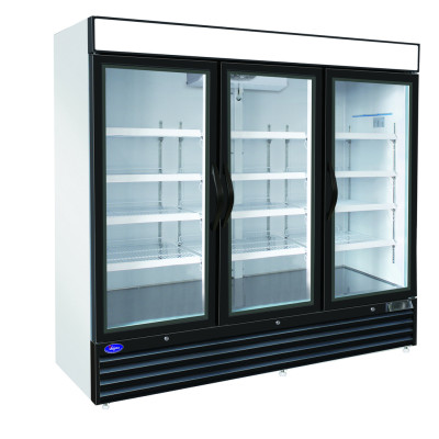 Valpro, VP3R-72HC, 3-Glass Door, Commercial Merchandiser Refrigerator, 72 cu.ft.