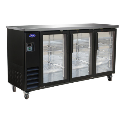 Valpro, VP72G, 3-Glass Doors, Commercial Back Bar Refrigerator