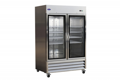 Valpro VP2RG-HC 2-Glass Door Stainless Steel Reach-In Refrigerator