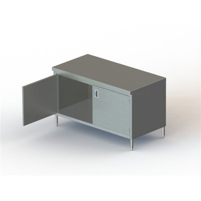 AERO DELUXE STAINLESS STEEL TSOHD SERIES WORK TABLE W/HINGED DOOR. 24