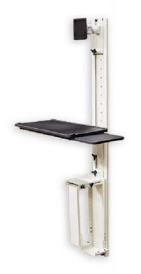 AFC INDUSTRIES WM-RKMC LCD & CPU WALL MOUNT COMBO W/ RETRACTABLE AND FOLDING KEYBOARD. Gray