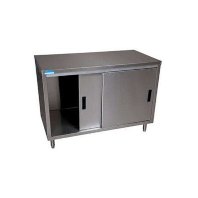 BK Resources BKDC-2472S Sliding Doors Enclosed Base Work Table | 72