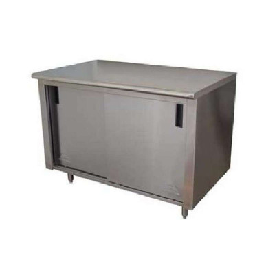 Advance Tabco CB-SS-246 Sliding Doors Enclosed Base Work Table | 72