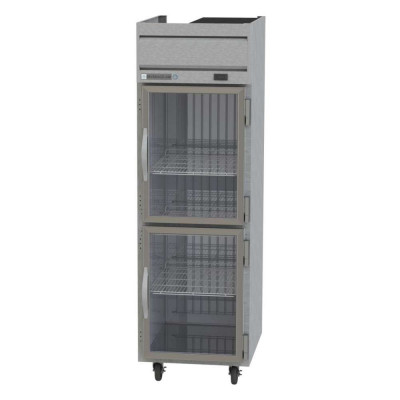 Beverage-Air HR1-1HG 2-Half Glass Doors Top Mount Reach-In Refrigerator | 22.28 cu ft