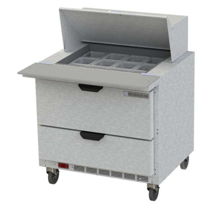 Beverage-Air SPED36HC-12M-2, Refrigerated Counter, Mega Top Sandwich / Salad Unit