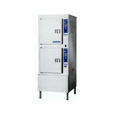Cleveland 24CGA10 Double Stacked 10 Pan Each Gas Floor Model Steamer | 125,000 BTU