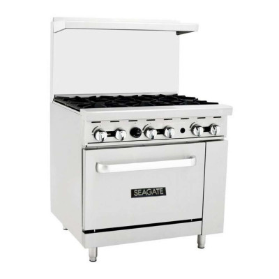 SEAGATE S-RO6-NG Commercial Gas Range w/ 6 Burner & Standard Oven | 212,000 BTU