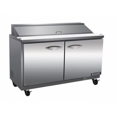 SEAGATE SSP61 2 Door Refrigerated Sandwich Prep Table | (16) 1/6 Pans