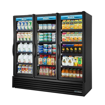 True FLM-81~TSL01 3-Glass Swing Door Full Length Merchandiser Refrigerator