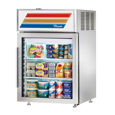 True GDM-05-S-HC-LD 1-Glass Swing Door Countertop Refrigerator Merchandiser