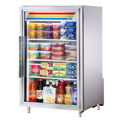 True GDM-07-S-HC~TSL01 1-Glass Swing Door Countertop Refrigerator Merchandiser
