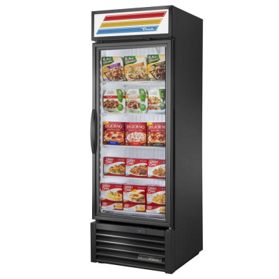 True GDM-23F-HST-HC~TSL01 Black 1-Glass Swing Door Freezer Merchandiser