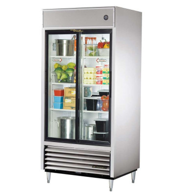 True TSD-33G-HC-LD 2-Glass Sliding Door Reach-In Refrigerator
