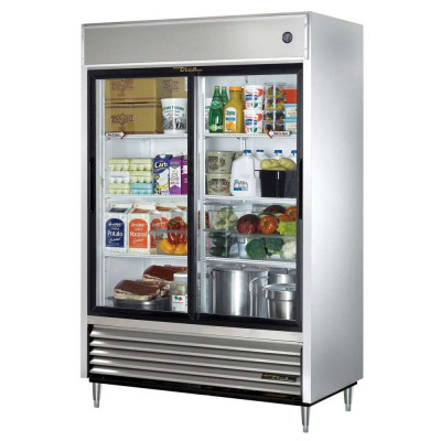 True TSD-47G-HC-LD 2-Glass Sliding Door Reach-In Refrigerator