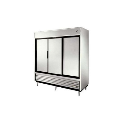 True TSD-69 3-Sliding Solid Doors Reach-In Refrigerator | 69 cu ft