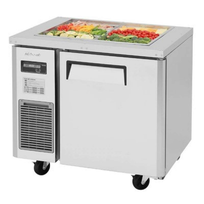 Turbo Air JBT-36-N 1-Door Refrigerated Sandwich Prep Table | (6) 1/3 Pan