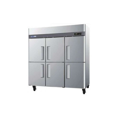 Turbo Air M3F72-6-N 6 Half Door Top Mount Reach-In Freezer | 65.5 Cu. Ft.