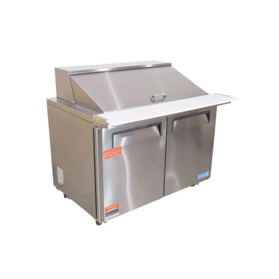 Turbo Air MST-48-18-N 2-Door Refrigerated Sandwich Prep Table | (18) 1/6 Pan