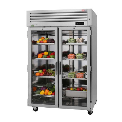 Turbo Air PRO-50R-GS-PT-N 2 Section Solid & Glass Door Pass-Thru Refrigerator | 48.7 Cu. Ft.