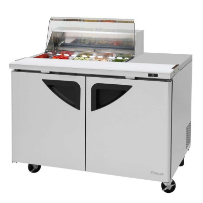 Turbo Air TST-48SD-08S-N-CL 2-Door Refrigerated Counter Sandwich / Salad Unit