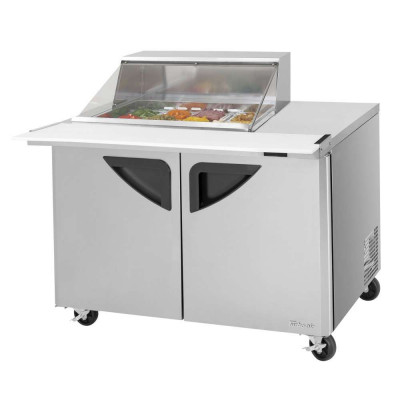 Turbo Air TST-48SD-12M-N-CL Refrigerated Counter Mega Top Sandwich / Salad Unit | (12) 1/6 Pan