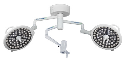 Bovie XLDS-S23VC Two 120K LED Surgical Lights w/ 1 Monitor Arm