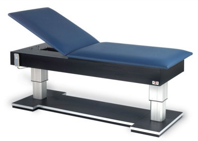 Hausmann Model 4795 Bariatric Hi-Lo Treatment Table W/Power Backrest, 600 Lb. Capacity - Free Stool