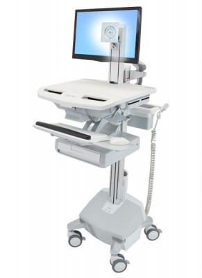 Ergotron SV42-3312-1 Styleview Cart With Lcd Pivot, Life Powered, 1 Drawer
